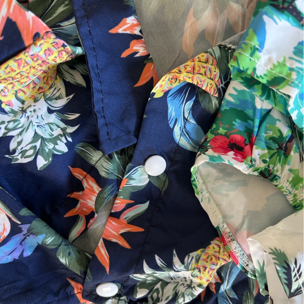 Tropical Print Dog Shirts Set - 4 PC. Lot S/M - Picture 8 of 14